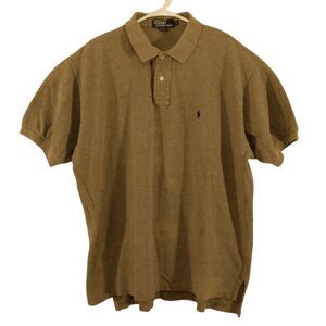 Polo Ralph Lauren vintage polo shirt mens XL XLarge green cotton pony logo short